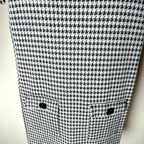 Zara Black White Houndstooth Checker Mock Turtleneck Dress Size S - Picture 10 of 10